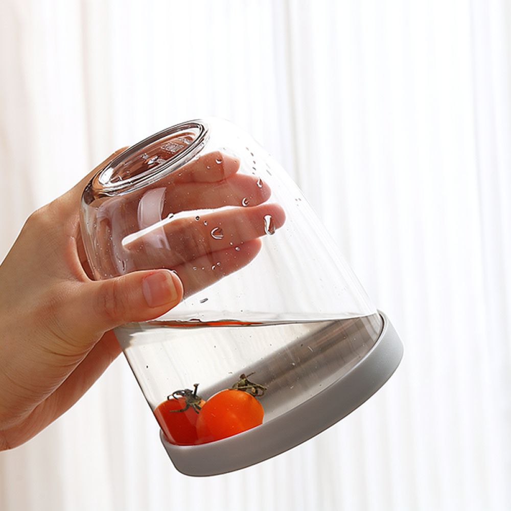 Healthy Snacks Food - Vaso grande con tapa y tenedor