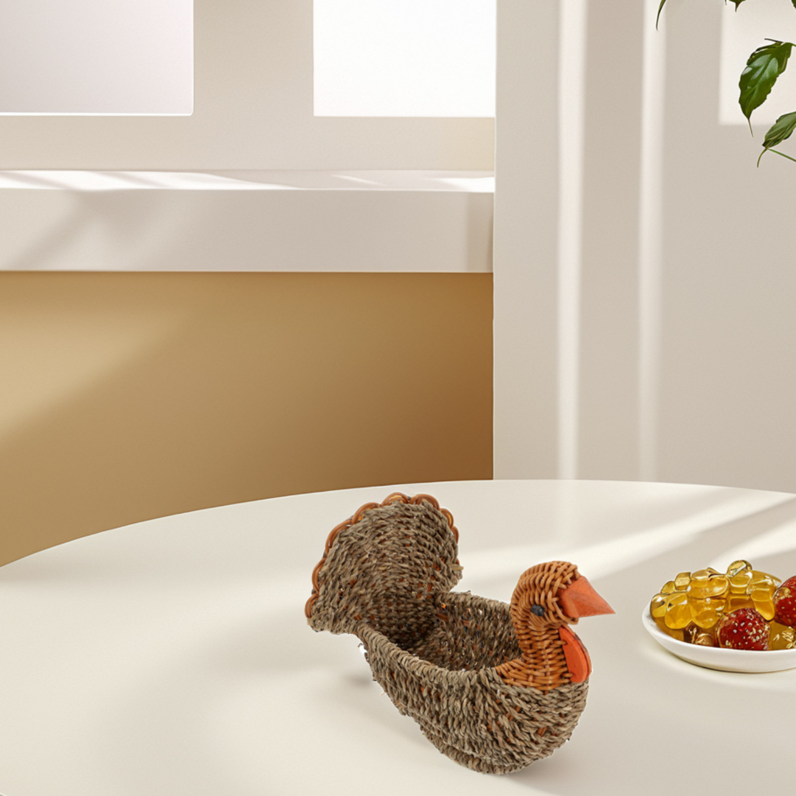 Dried Fruit - Cesta de almacenamiento tejida con forma