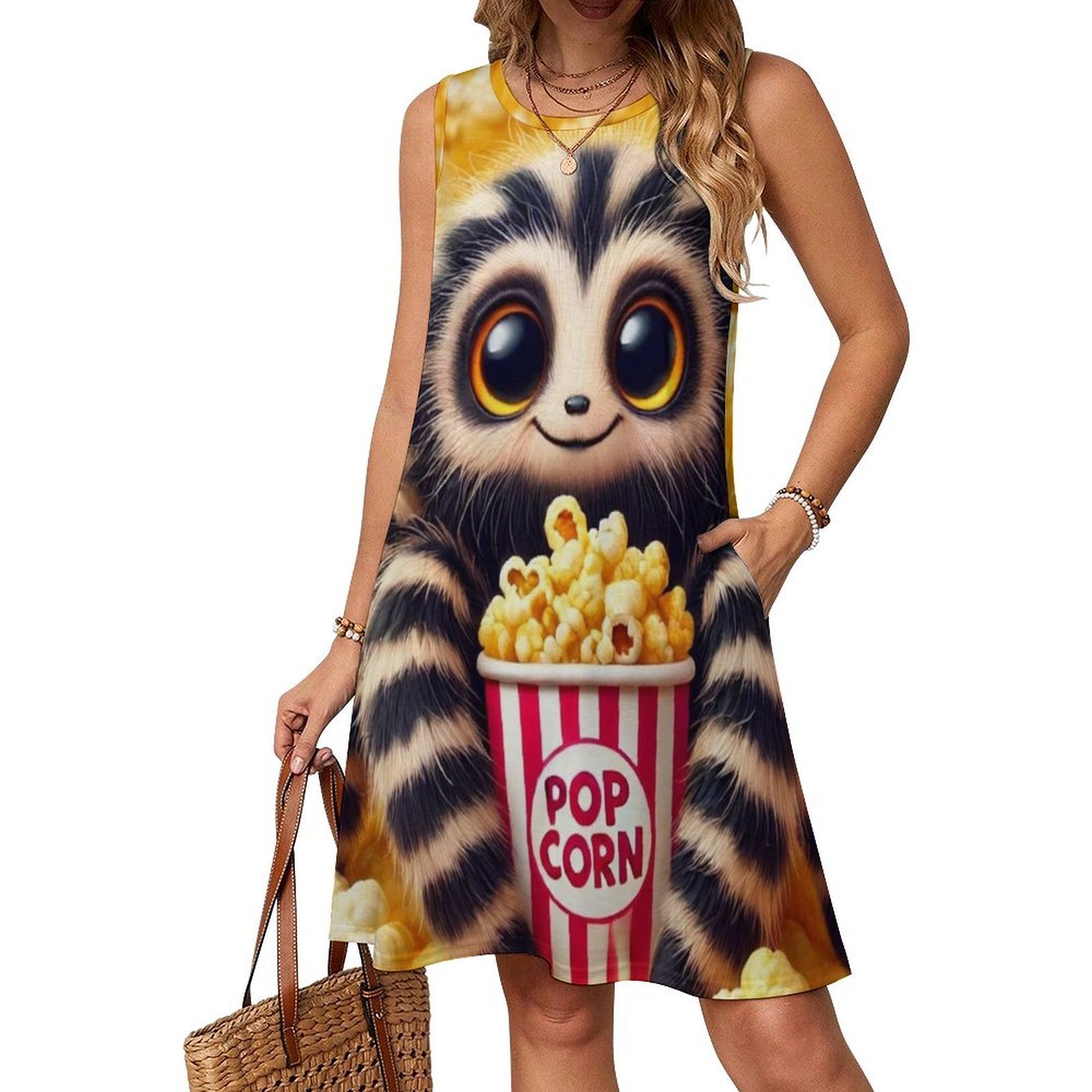 Vestido bohemio sin mangas con - Popcorn reseña y precio